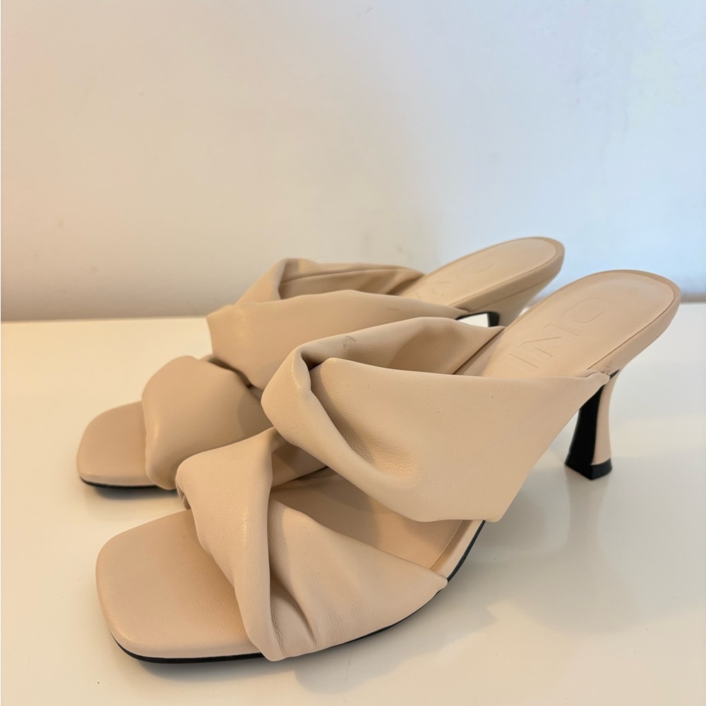 Only Cream Women's Twist Strap Heels
